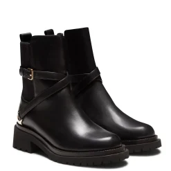 Fratelli Rossetti Magenta ankle boot in black leather|^ Ankle Boots