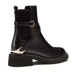Fratelli Rossetti Magenta ankle boot in black leather|^ Ankle Boots