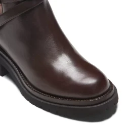 Fratelli Rossetti Magenta ankle boot in mahogany leather|^ Ankle Boots