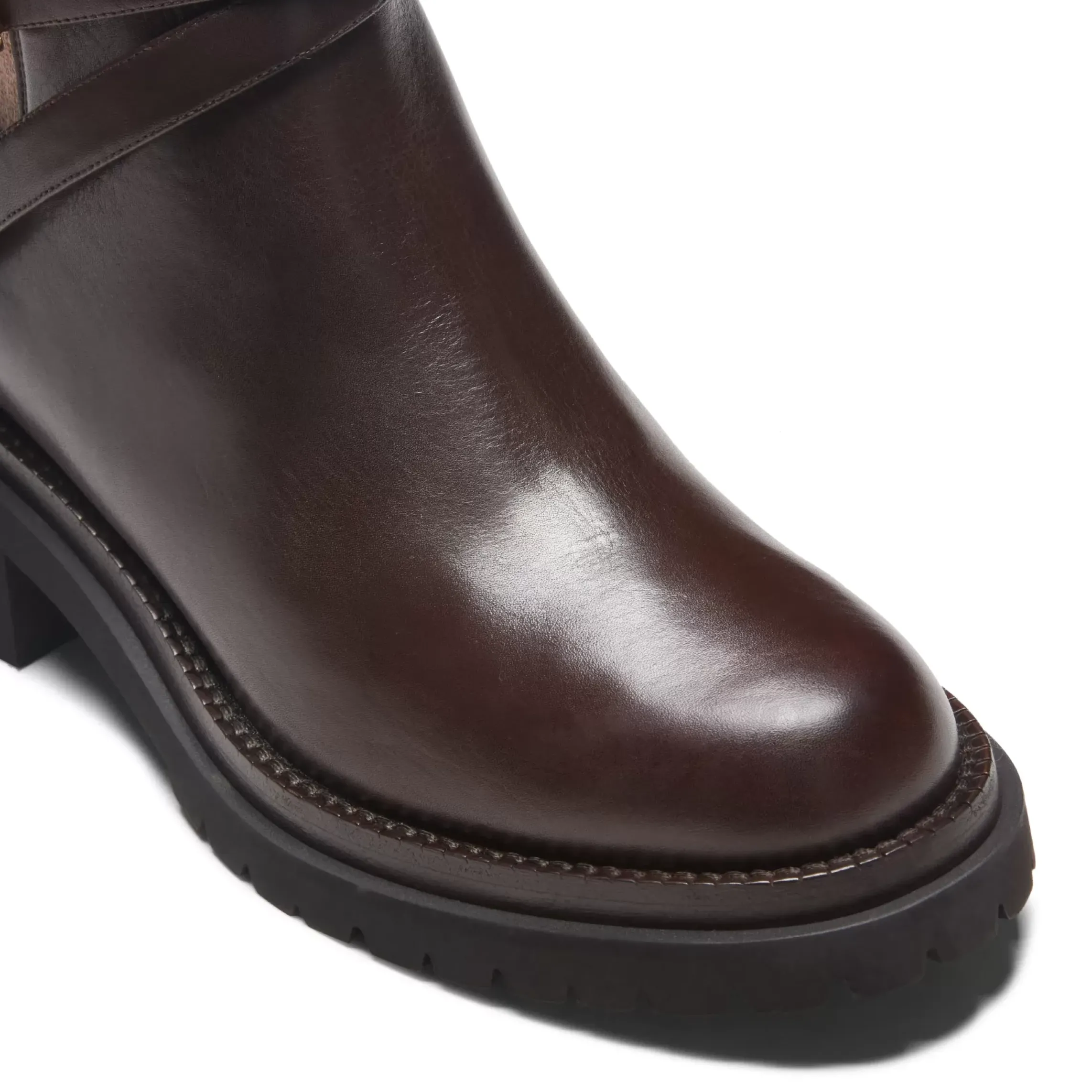 Fratelli Rossetti Magenta ankle boot in mahogany leather|^ Ankle Boots