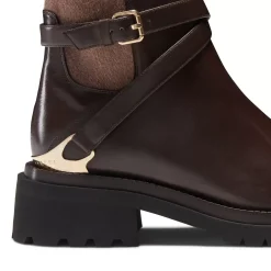 Fratelli Rossetti Magenta ankle boot in mahogany leather|^ Ankle Boots