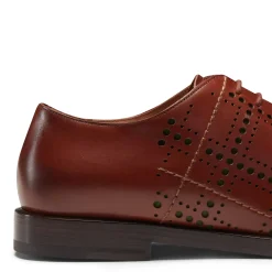 Fratelli Rossetti Mahogany leather Tartan Oxford shoe|^ Lace-up Shoes