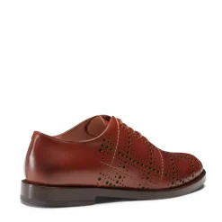 Fratelli Rossetti Mahogany leather Tartan Oxford shoe|^ Lace-up Shoes