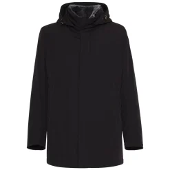 Fratelli Rossetti Men’s black jacket in shearling and technical fabric|^ Outerwear
