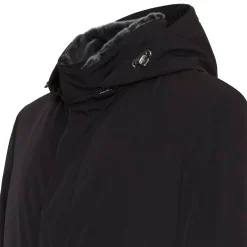 Fratelli Rossetti Men’s black jacket in shearling and technical fabric|^ Outerwear