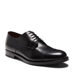 Fratelli Rossetti Men’s black leather lace-up Derby shoe|^ Lace-up Shoes