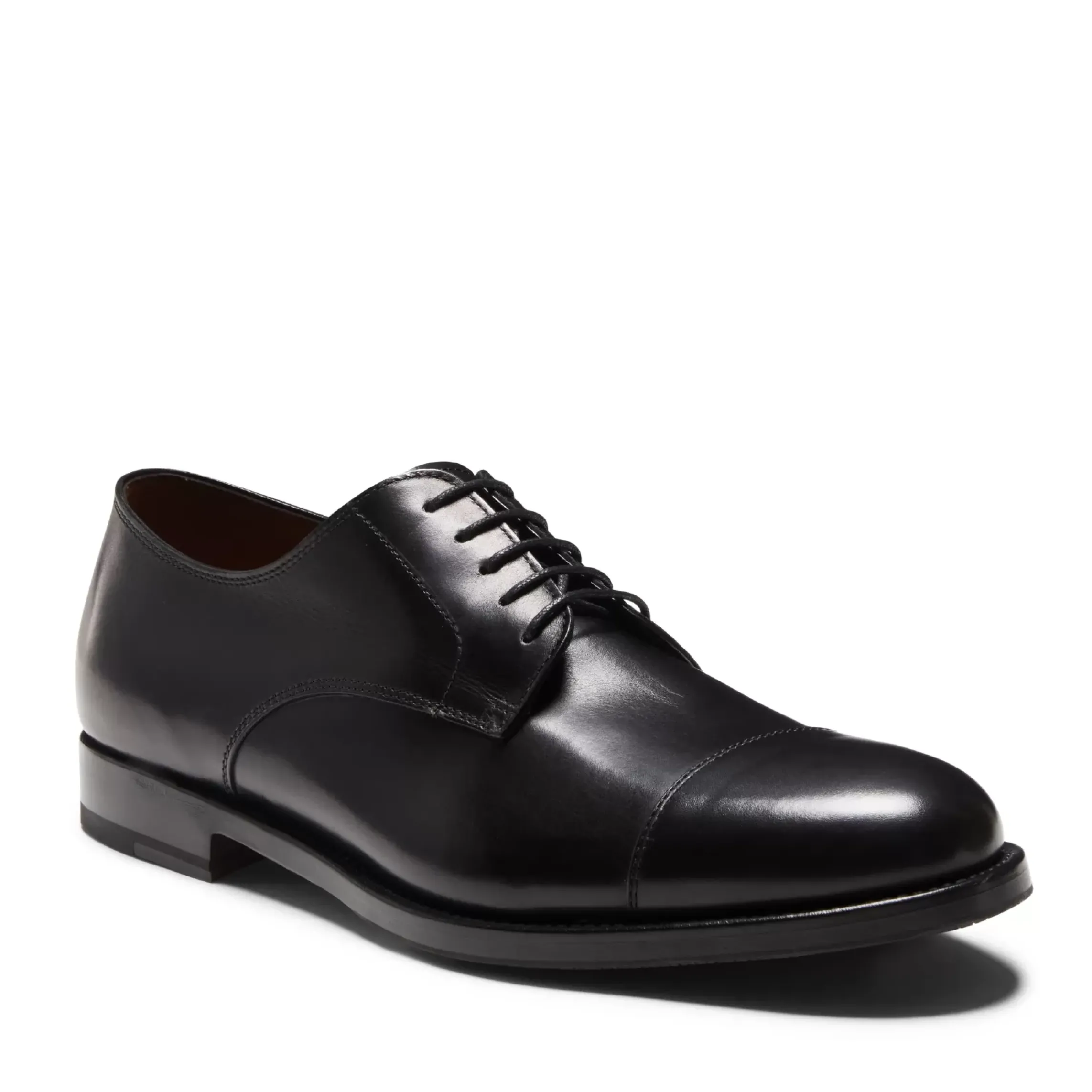 Fratelli Rossetti Men’s black leather lace-up Derby shoe|^ Lace-up Shoes