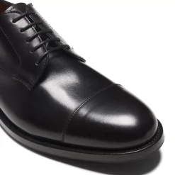 Fratelli Rossetti Men’s black leather lace-up Derby shoe|^ Lace-up Shoes