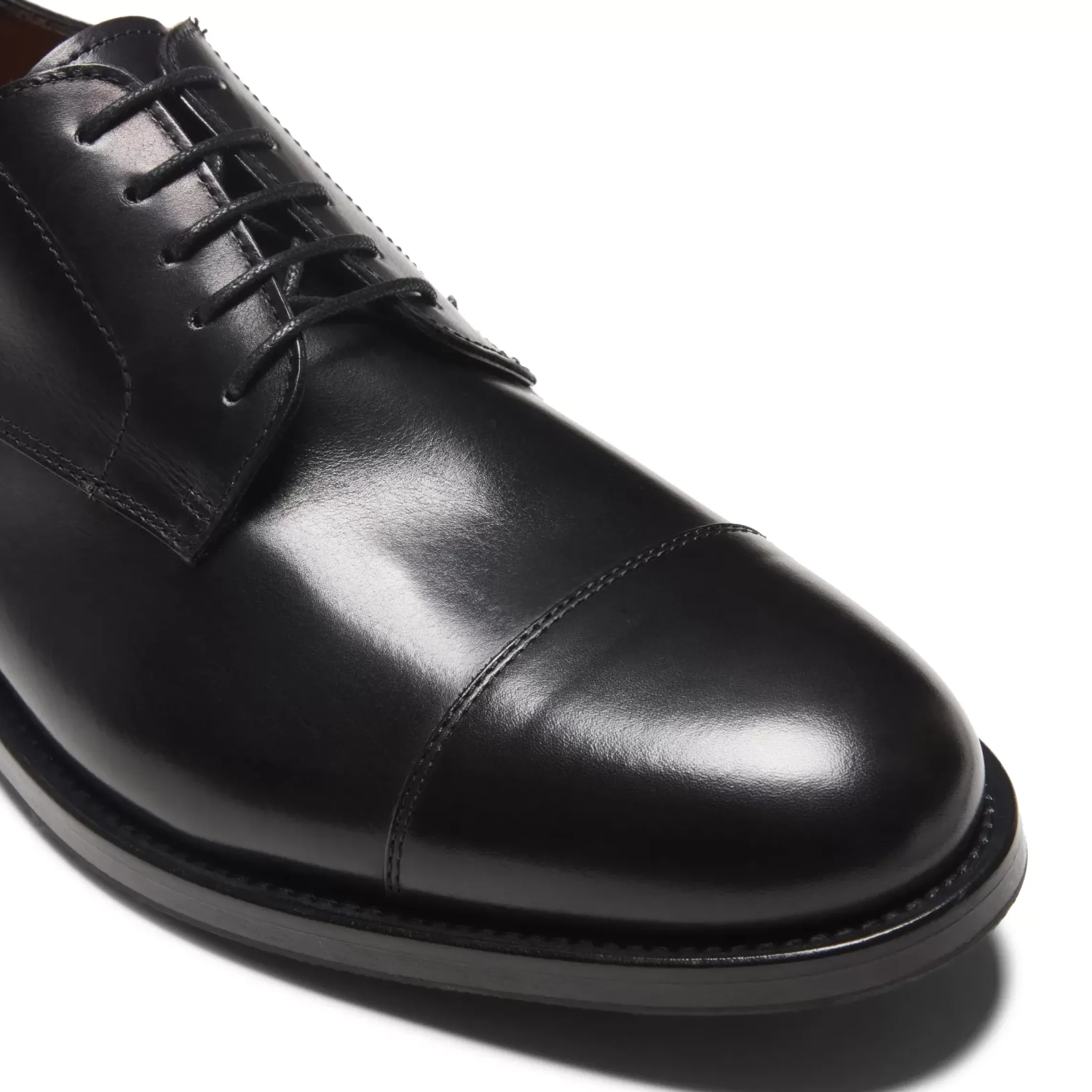 Fratelli Rossetti Men’s black leather lace-up Derby shoe|^ Lace-up Shoes