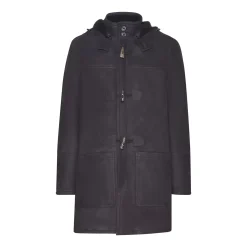 Fratelli Rossetti Men’s black shearling jacket|^ Outerwear