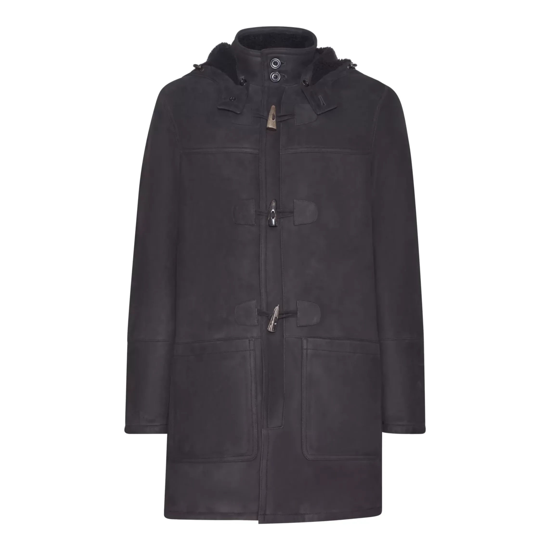 Fratelli Rossetti Men’s black shearling jacket|^ Outerwear
