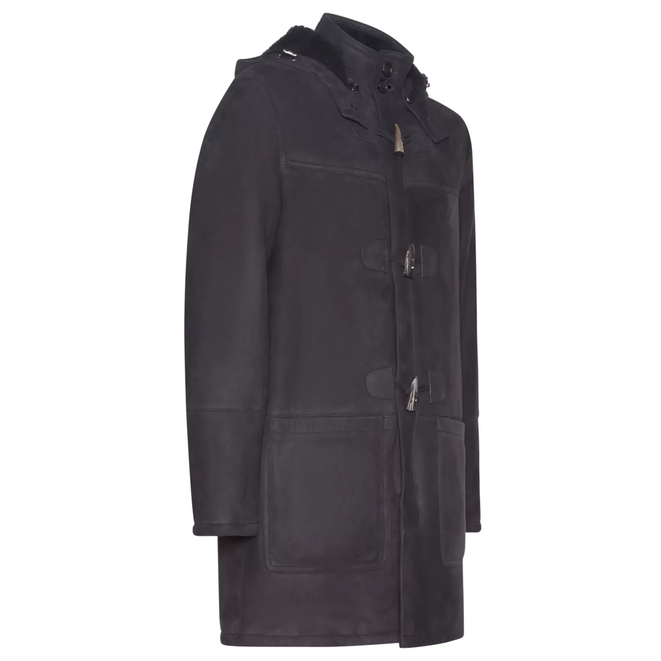 Fratelli Rossetti Men’s black shearling jacket|^ Outerwear
