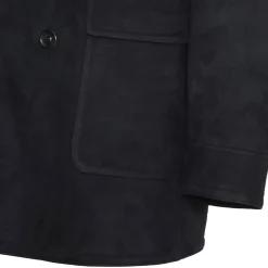 Fratelli Rossetti Men’s blue shearling coat|^ Outerwear