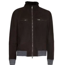 Fratelli Rossetti Men’s brown shearling jacket|^ Outerwear