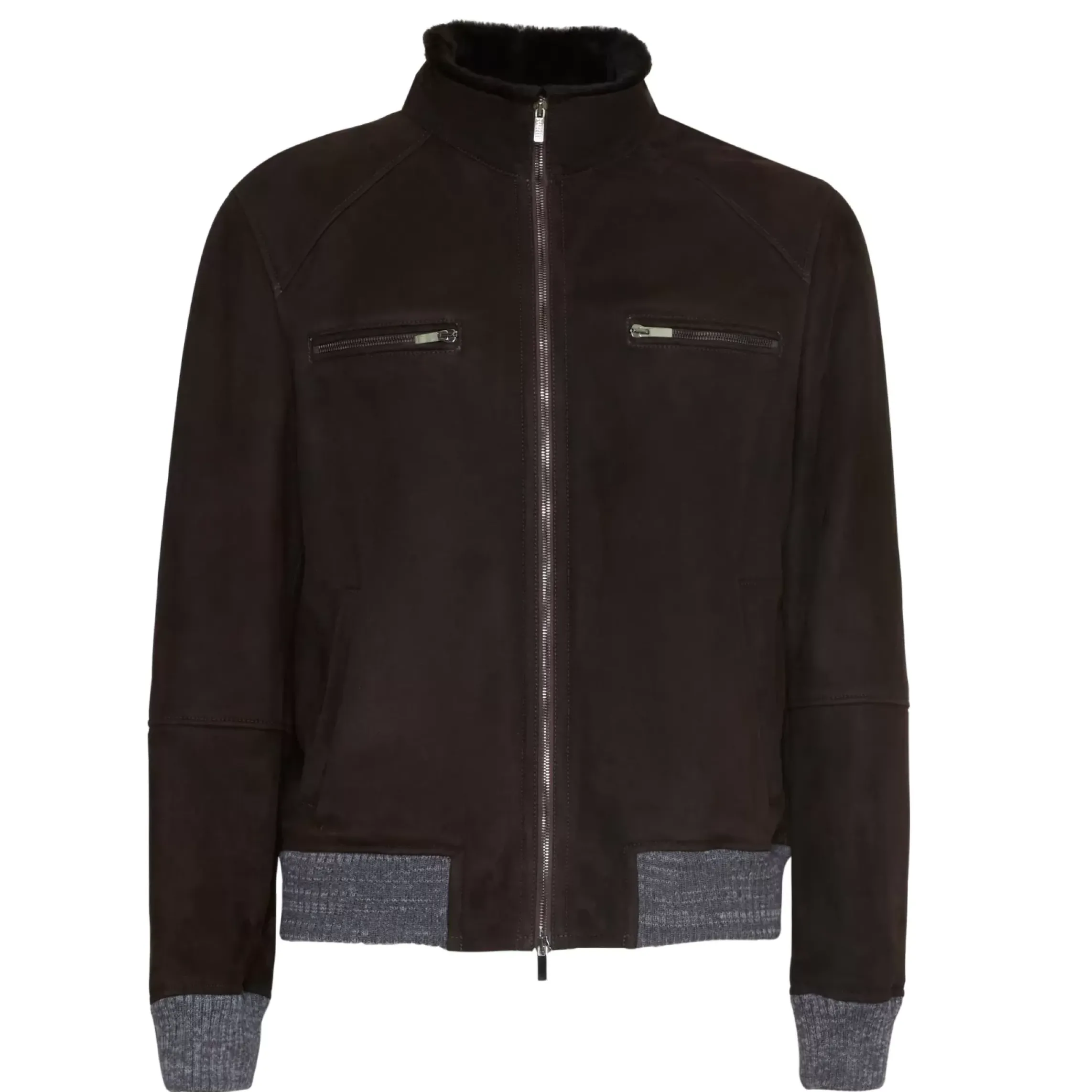 Fratelli Rossetti Men’s brown shearling jacket|^ Outerwear