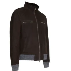 Fratelli Rossetti Men’s brown shearling jacket|^ Outerwear