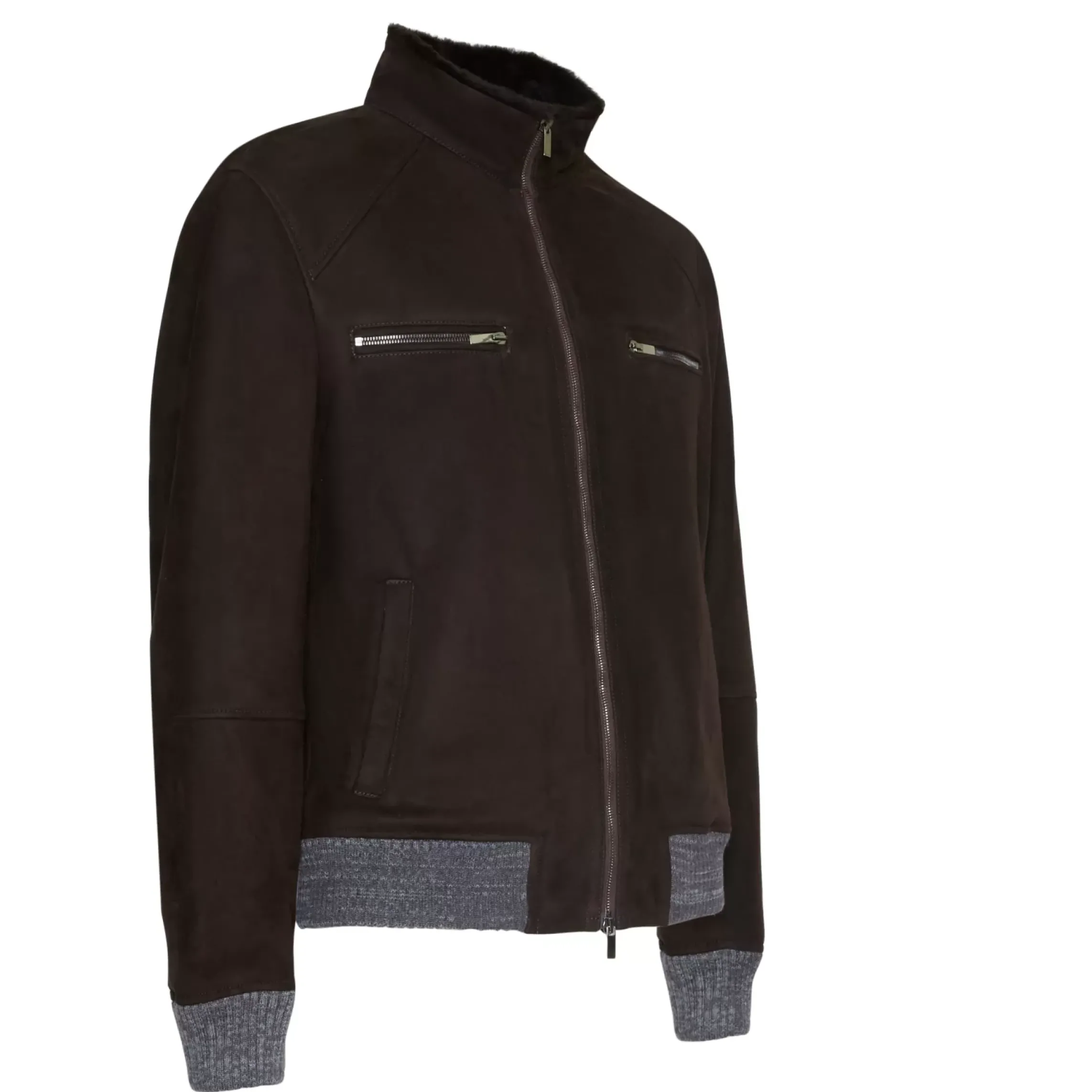 Fratelli Rossetti Men’s brown shearling jacket|^ Outerwear