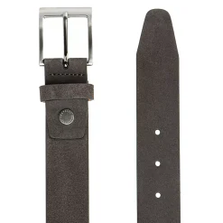 Fratelli Rossetti Men's charcoal grey suede belt|^ Belts