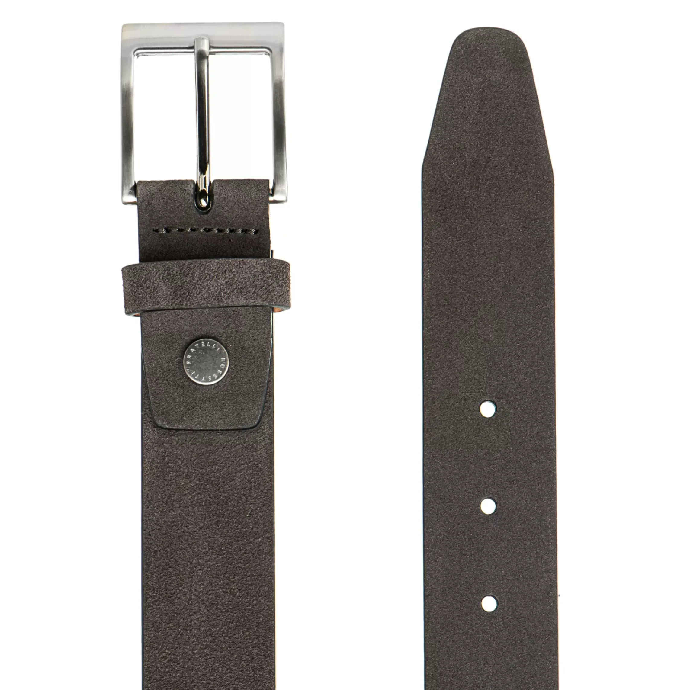 Fratelli Rossetti Men's charcoal grey suede belt|^ Belts