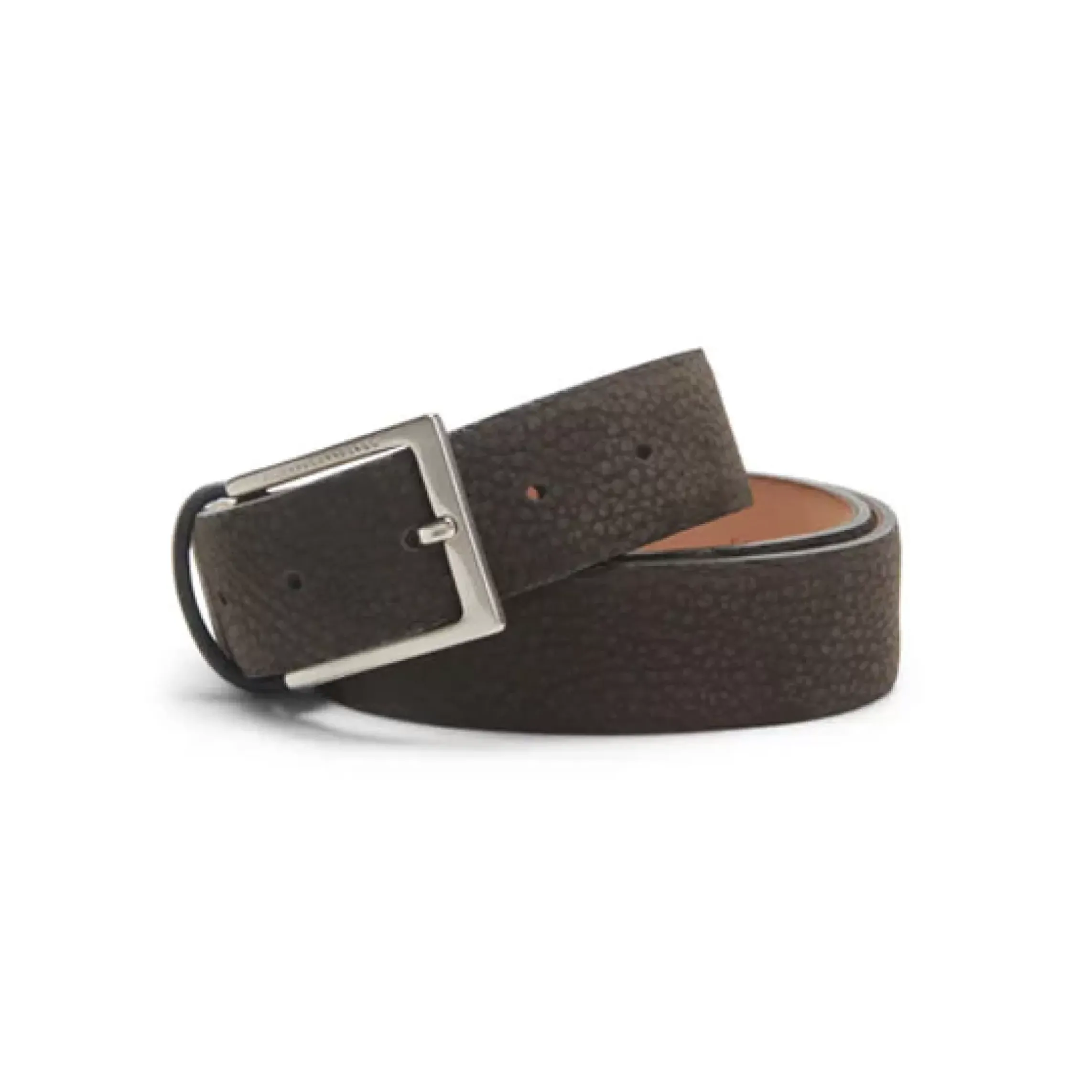 Fratelli Rossetti Men's cocoa brown nubuck belt|^ Belts