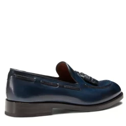 Fratelli Rossetti Navy blue leather Brera loafer|^ Loafers