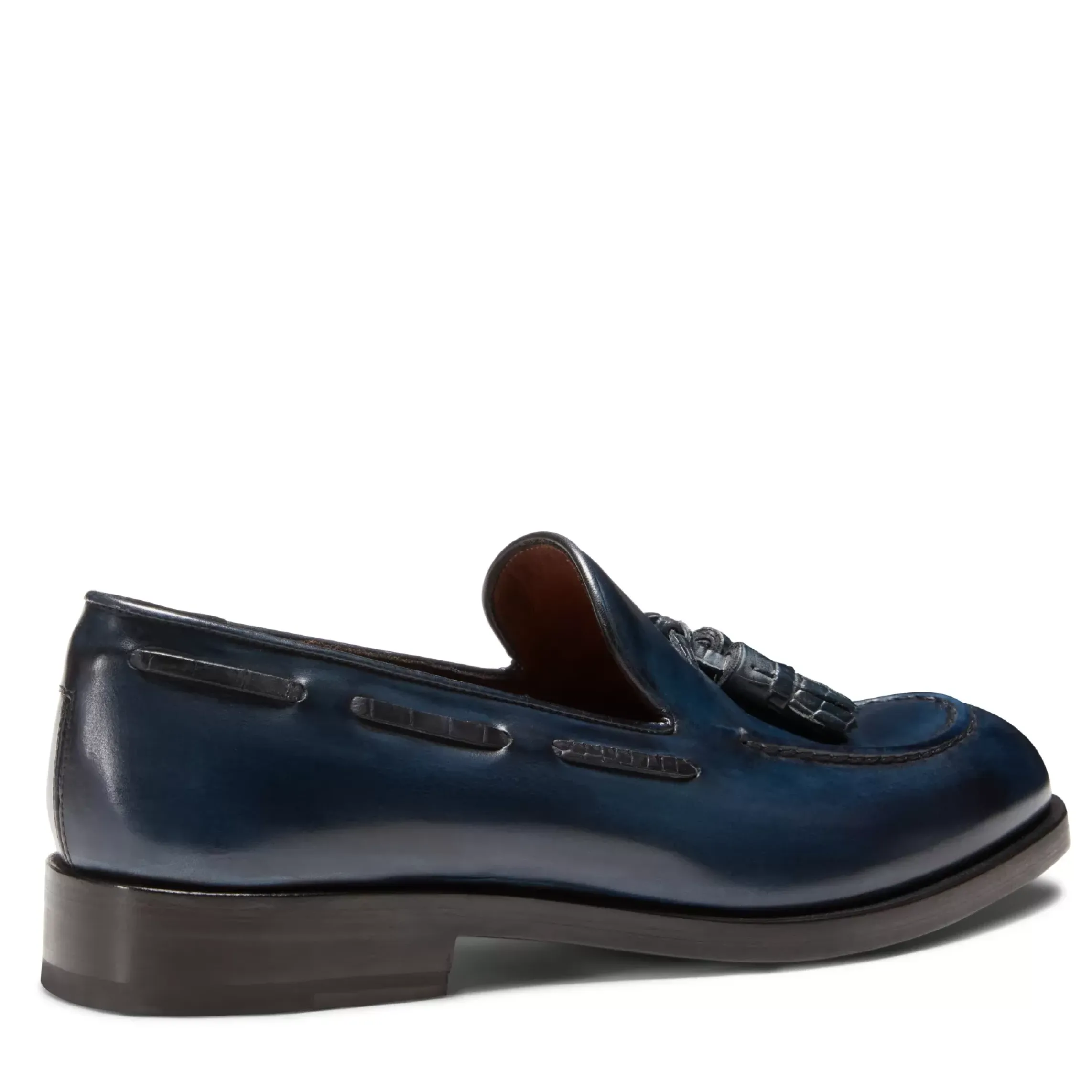 Fratelli Rossetti Navy blue leather Brera loafer|^ Loafers