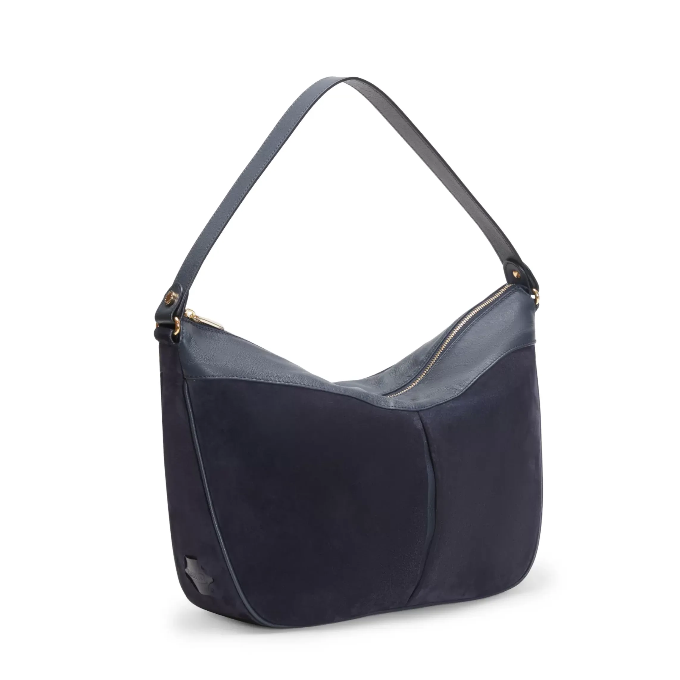 Fratelli Rossetti Navy blue suede Claire shoulder bag|^ Bags