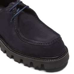 Fratelli Rossetti blue suede Derby shoe|^ Lace-up Shoes