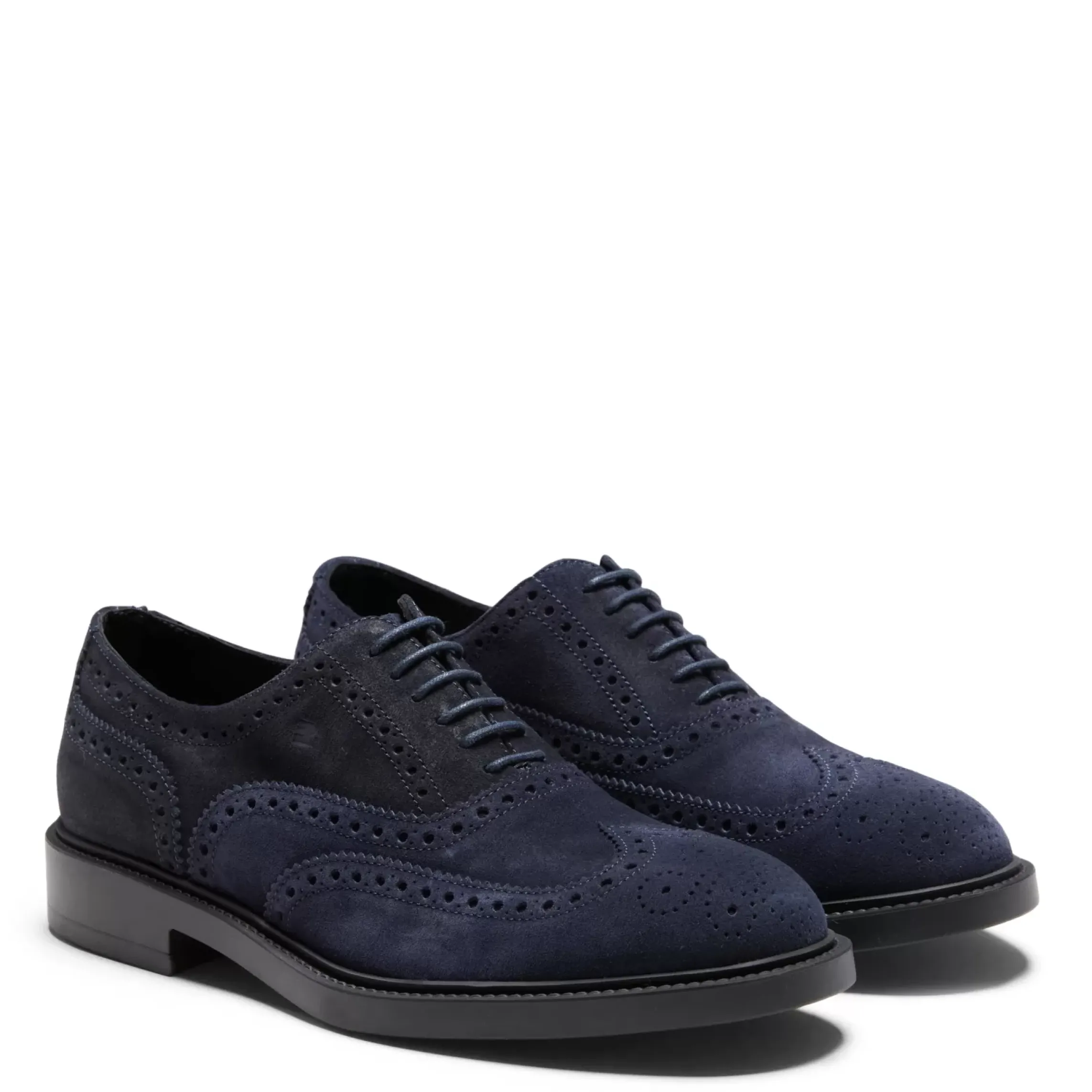 Fratelli Rossetti Navy blue suede Oxford shoe|^ Lace-up Shoes