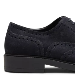 Fratelli Rossetti Navy blue suede Oxford shoe|^ Lace-up Shoes