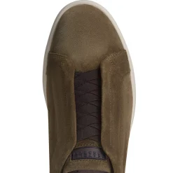 Fratelli Rossetti Olive-coloured suede sneaker|^ Sneakers