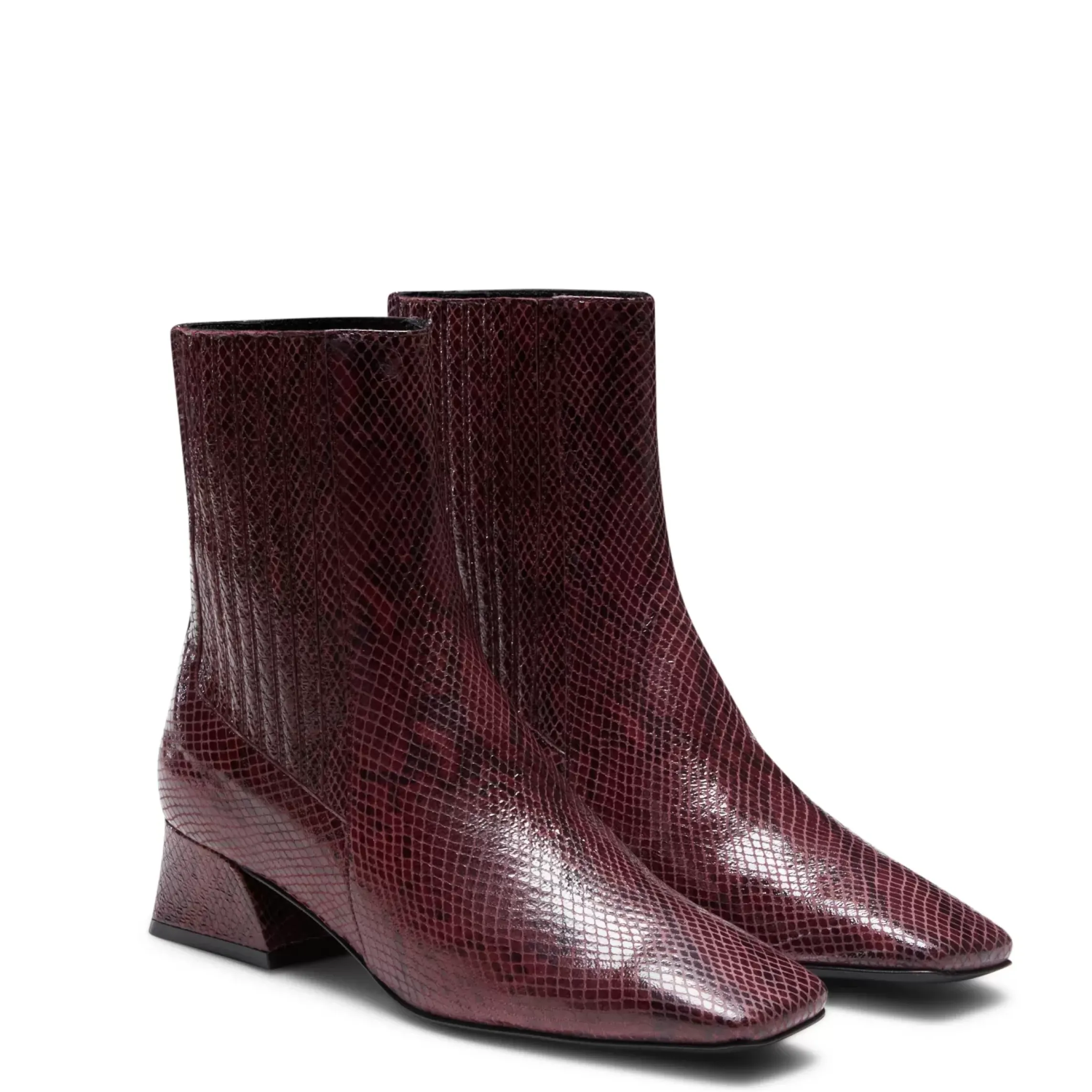 Fratelli Rossetti Plum-coloured leather ankle boot|^ Ankle Boots