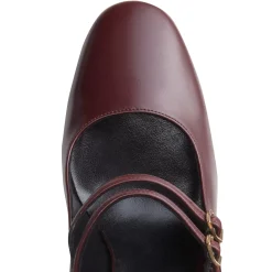 Fratelli Rossetti Plum-coloured leather pump|^ Décolleté