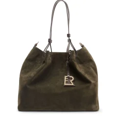 Fratelli Rossetti Royal Tote bag in suede colore verde-^ Bags