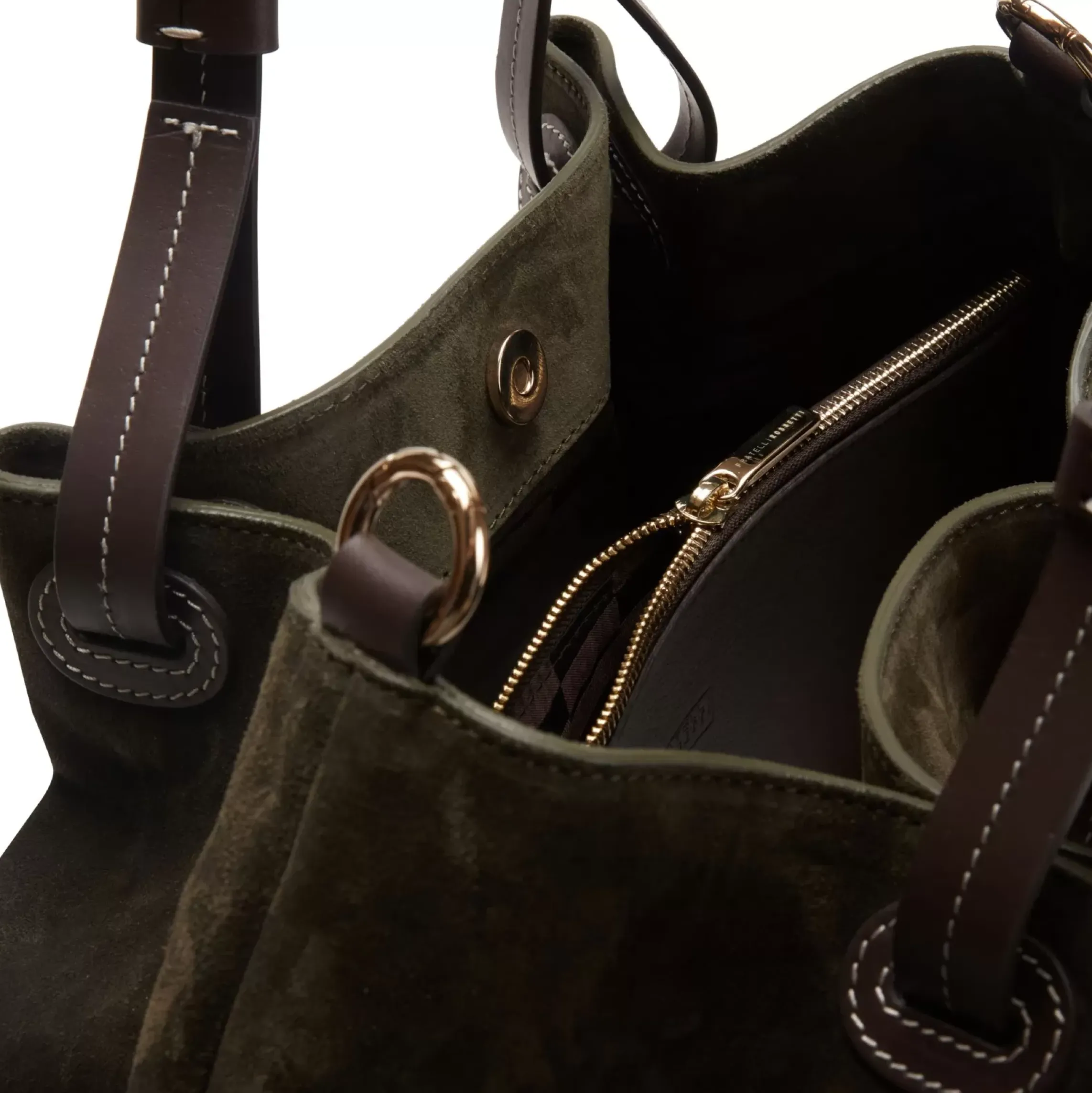 Fratelli Rossetti Royal Tote bag in suede colore verde-^ Bags