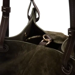 Fratelli Rossetti Royal Tote bag in suede colore verde-^ Bags