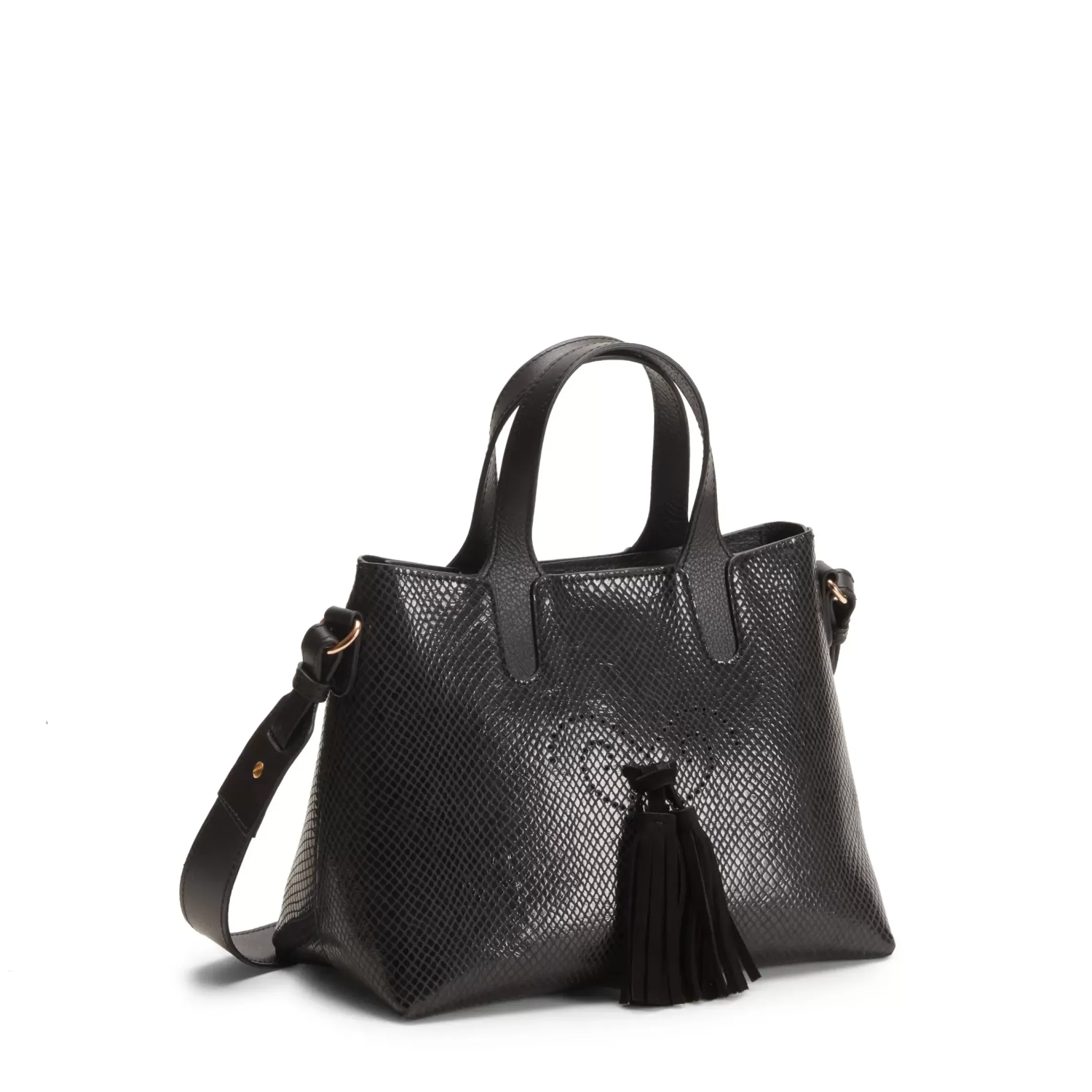 Fratelli Rossetti Small black leather Hobo Tote Bag|^ Bags
