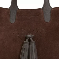 Fratelli Rossetti Small cocoa brown suede Hobo tote bag|^ Bags