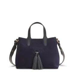 Fratelli Rossetti Small navy blue suede Hobo tote bag|^ Bags