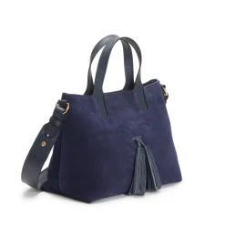 Fratelli Rossetti Small navy blue suede Hobo tote bag|^ Bags