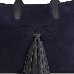 Fratelli Rossetti Small navy blue suede Hobo tote bag|^ Bags