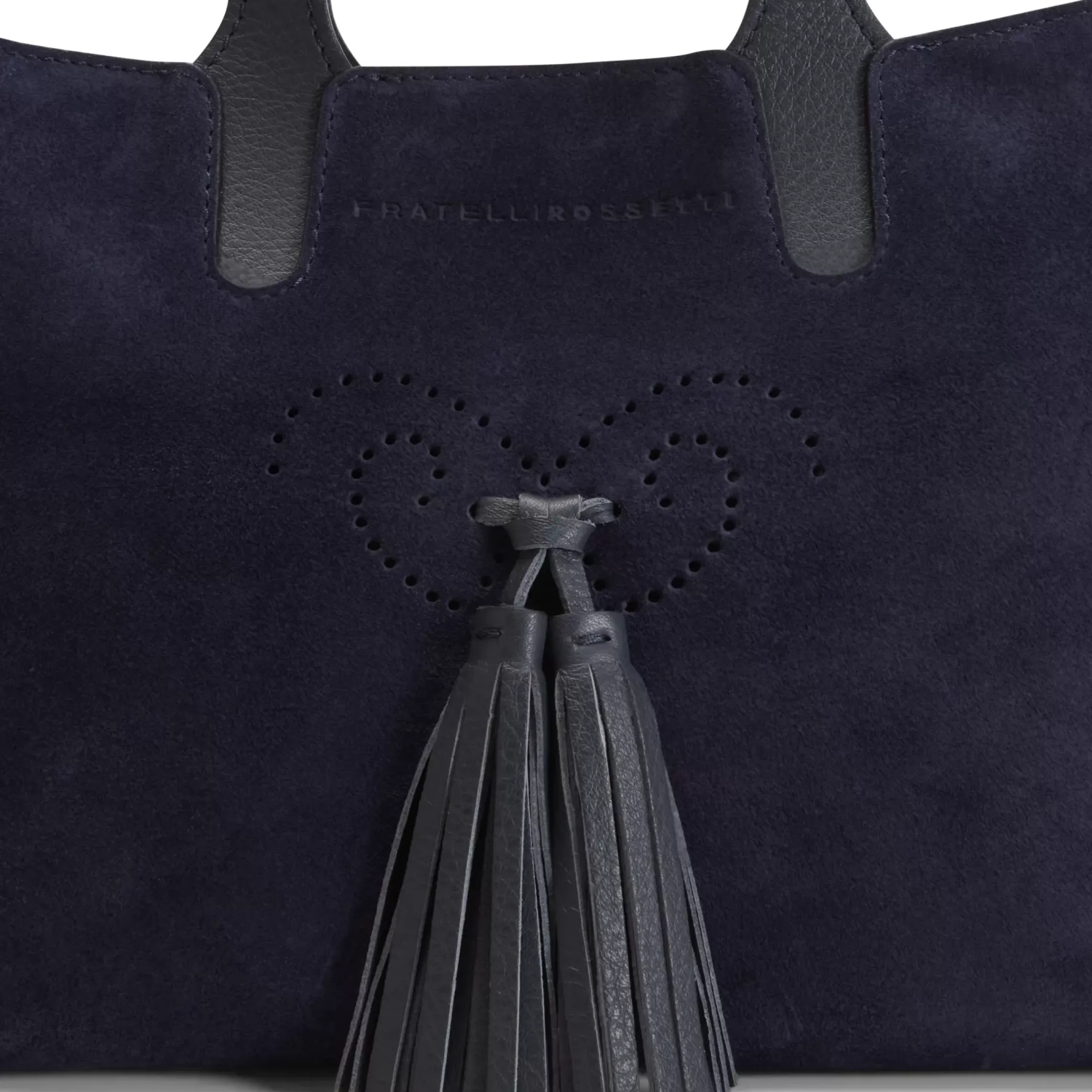 Fratelli Rossetti Small navy blue suede Hobo tote bag|^ Bags