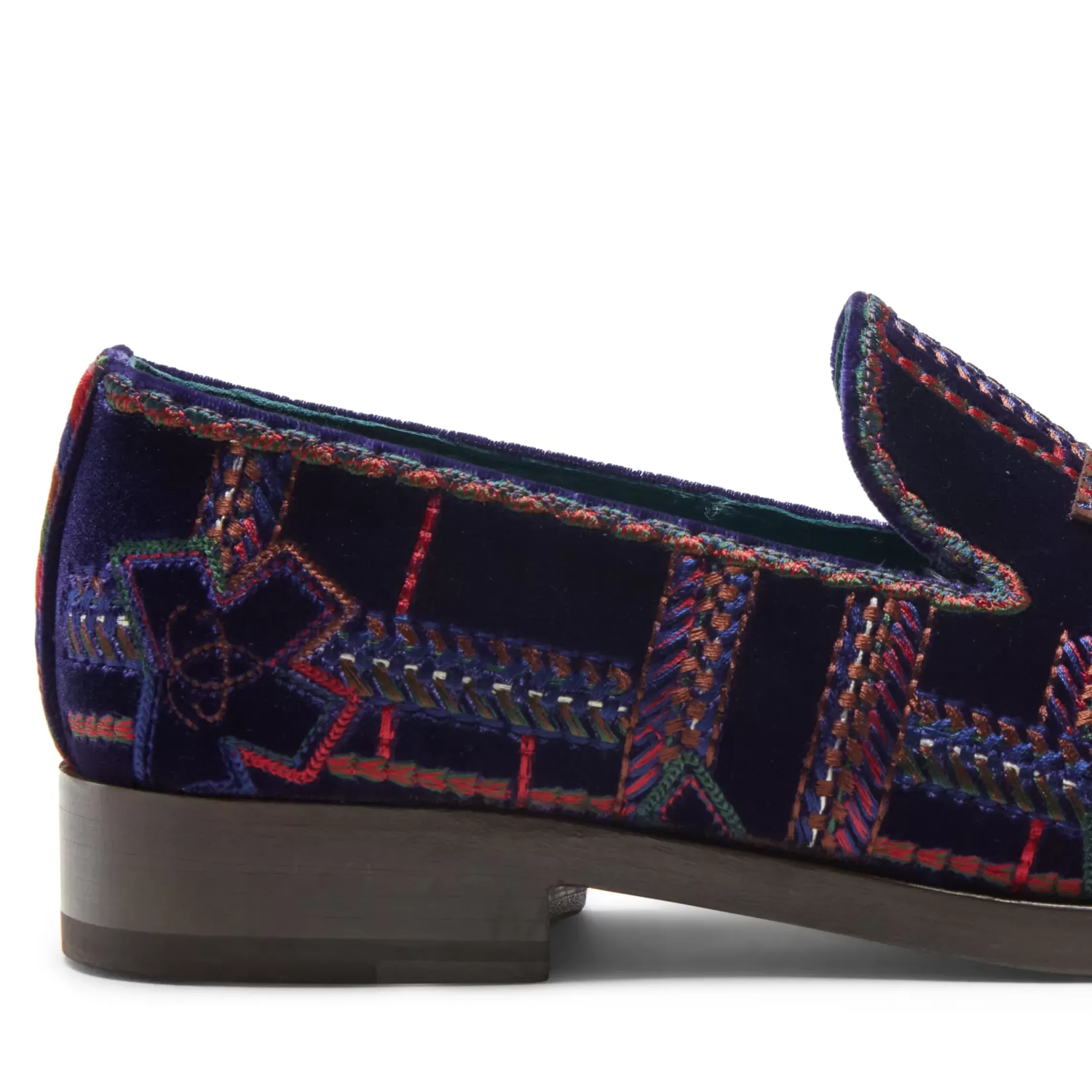 Fratelli Rossetti Special Embroidery Brera loafer in multi-coloured velvet|^ Loafers
