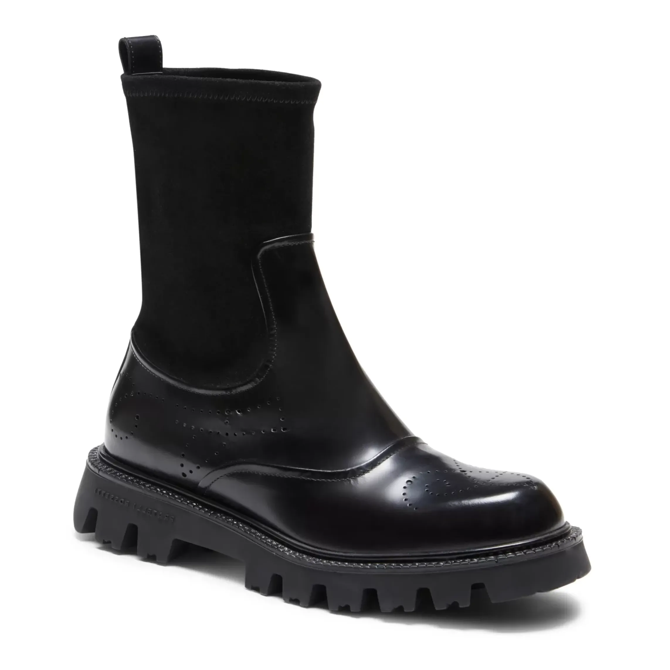 Fratelli Rossetti Stivaletto in pelle e suede da donna colore nero-^ Ankle Boots