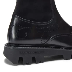 Fratelli Rossetti Stivaletto in pelle e suede da donna colore nero-^ Ankle Boots