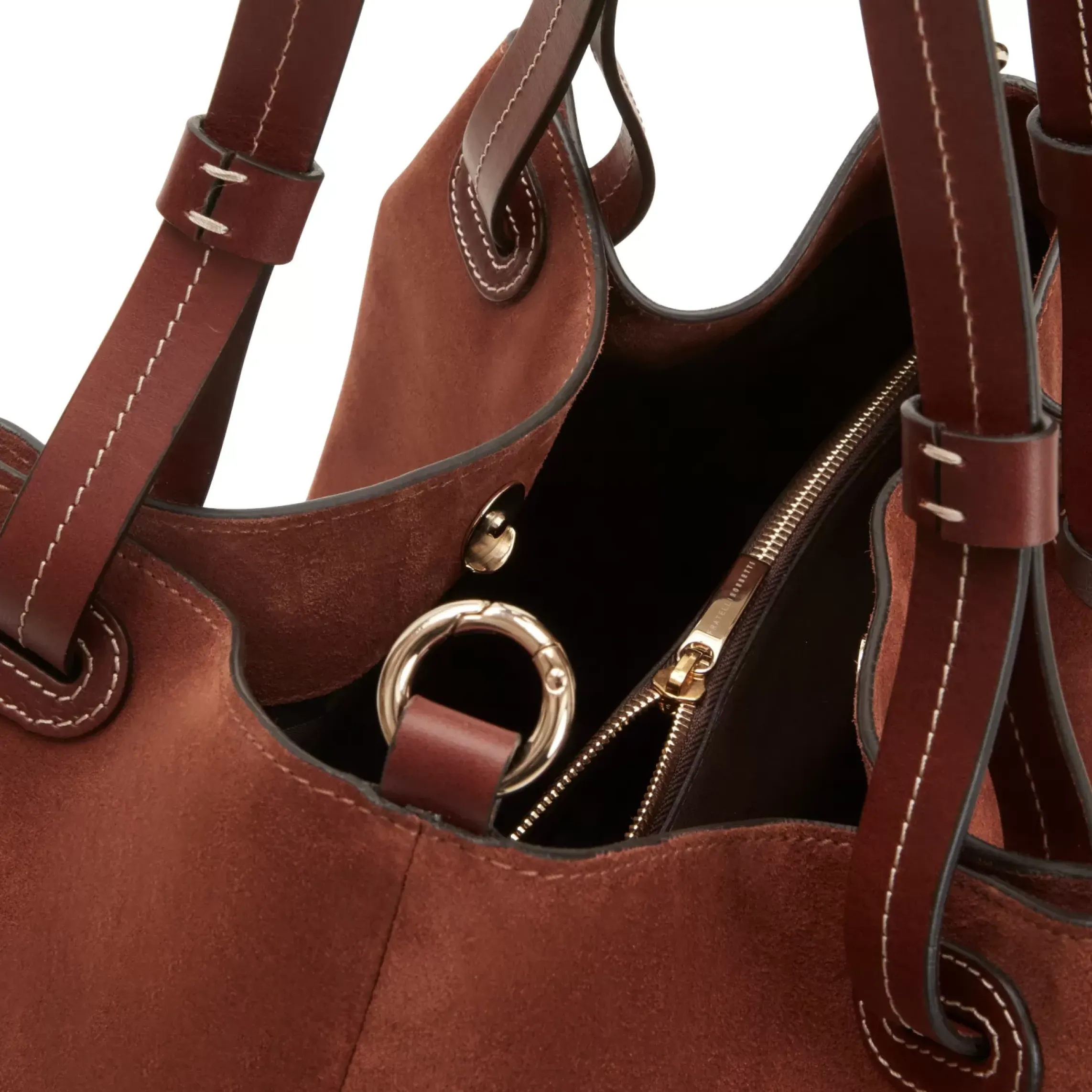 Fratelli Rossetti Tan suede tote bag|^ Bags