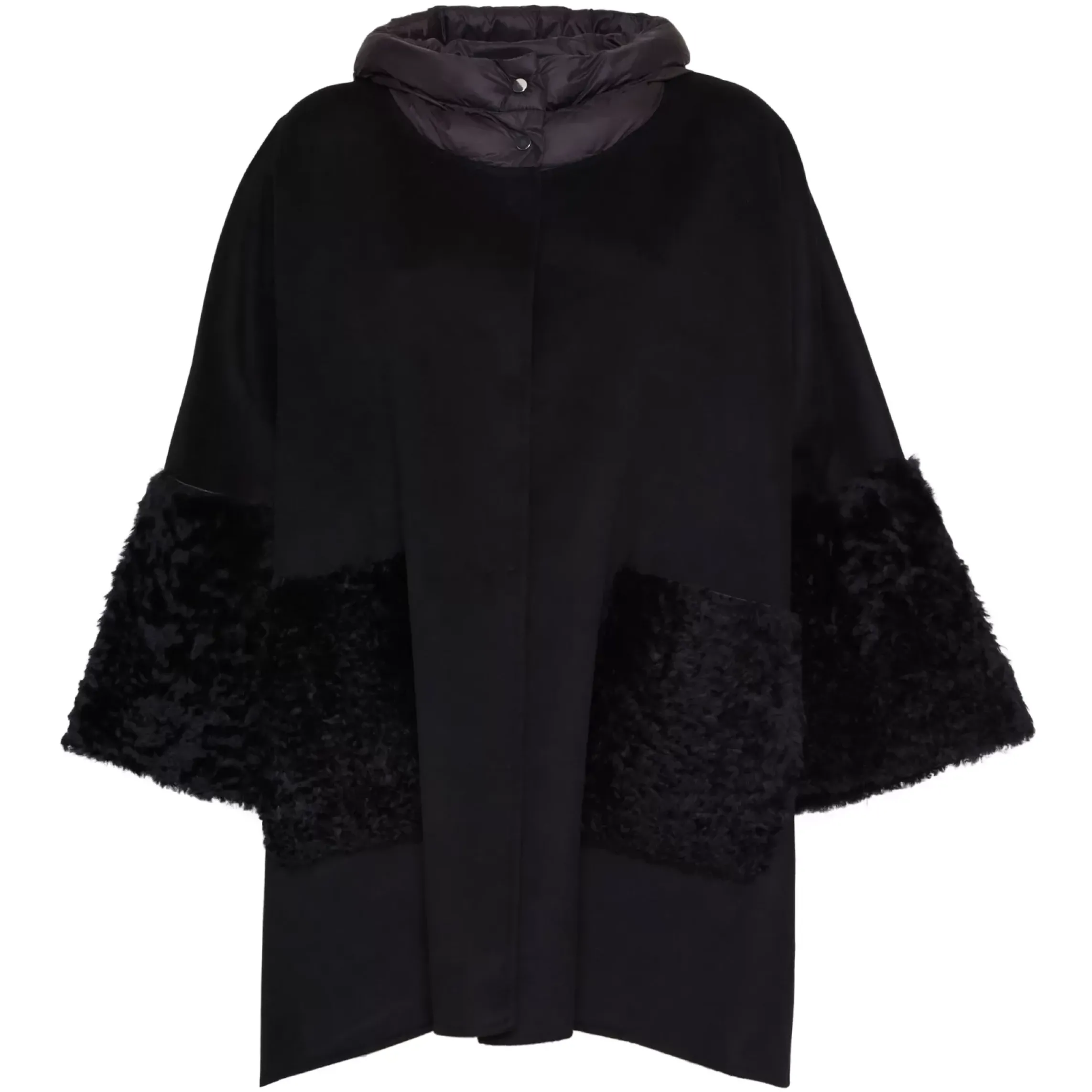 Fratelli Rossetti Women’s beige cape in wool and shearling|^ Outerwear