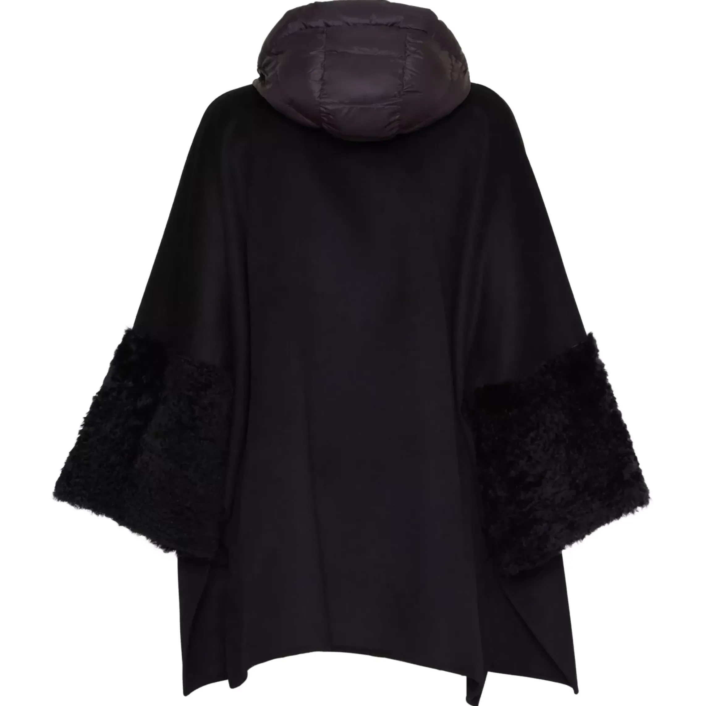 Fratelli Rossetti Women’s beige cape in wool and shearling|^ Outerwear
