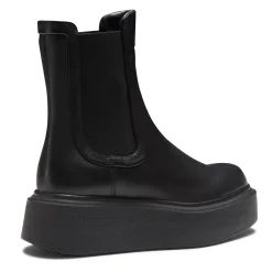 Fratelli Rossetti Women's black leather Beatle boot|^ Ankle Boots
