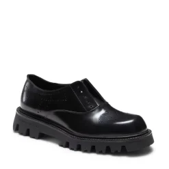 Fratelli Rossetti Women's black leather Dandy Derby shoe|^ Lace-up Shoes